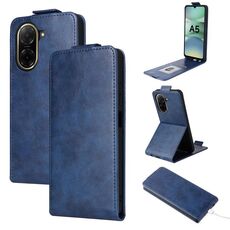 Custodia in pelle con chiusura magnetica verticale per Redmi A5 4G da 173,3 mm con fibbia (blu)
