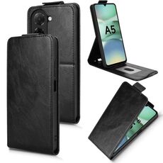 Custodia in pelle con chiusura magnetica verticale per Xiaomi Poco C71 / Redmi A5 4G da 171,7 mm con fibbia (nera)