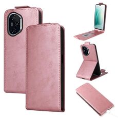Custodia in pelle con chiusura magnetica verticale per Honor 400 (oro rosa)