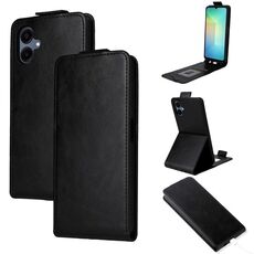 Custodia in pelle con chiusura magnetica verticale per Samsung Galaxy A06 5G / 4G (nera)