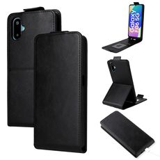 Custodia in pelle con chiusura magnetica verticale per Samsung Galaxy F06 5G / M06 5G (nera)