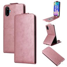 Custodia in pelle con chiusura magnetica verticale per Samsung Galaxy F06 5G / M06 5G con fibbia (oro rosa)