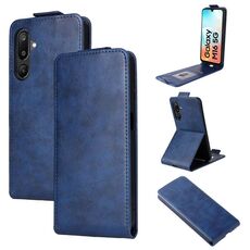 Custodia in pelle con chiusura magnetica verticale per Samsung Galaxy F16 / M16 con fibbia (blu)