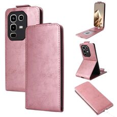 Custodia in pelle con chiusura magnetica verticale per Infinix Note 50 4G / Note 50 Pro 4G (oro rosa)