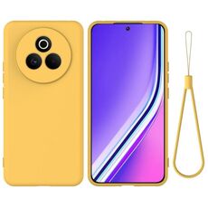 Custodia antiurto in silicone liquido Pure Color per Realme P3 Pro (giallo)