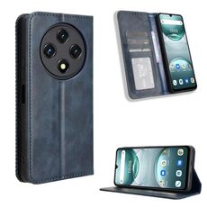 Custodia in pelle con fibbia magnetica e texture retrò per Umidigi G100 / G100A (blu)