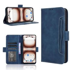 Custodia in pelle con texture di vitello per Umidigi Note 100 / Note 100A e slot per carte (blu)