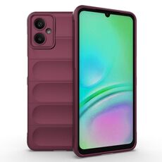Custodia in TPU + flanella Magic Shield per Samsung Galaxy A06 5G (rosso vino)
