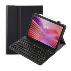 Custodia per tablet in pelle con tastiera Bluetooth staccabile ultrasottile AM29 per Lenovo Tab 10.1 / ZhaoYang K10C 10.1 (nera)