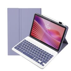 Custodia in pelle per tablet con tastiera Bluetooth staccabile ultrasottile per Lenovo Tab 10.1 / ZhaoYang K10C 10.1 AM29 (bianco lavanda)
