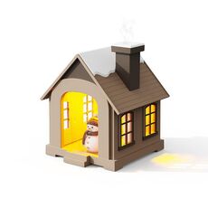 Umidificatore portatile da 500 ml a forma di pupazzo di neve, con luce ambientale colorata, USB, ricaricabile (marrone)