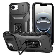 Custodia per telefono con supporto scorrevole Camshield per iPhone 16e (nero)