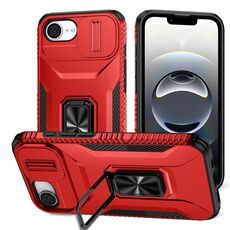Custodia per telefono con supporto scorrevole Camshield per iPhone 16e (rosso)