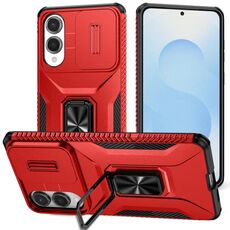 Custodia per telefono con supporto scorrevole Camshield per Samsung Galaxy S25 Edge 5G (rossa)
