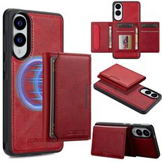 Custodia per telefono Magsafe con custodia RFID staccabile per Samsung Galaxy S25 Edge 5G LC.IMEEKE serie L5 (rossa)