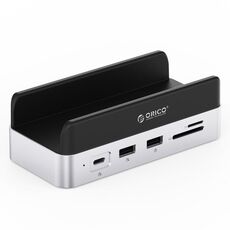ORICO VSP10 Mini Dock, supporto multifunzione per espansione di archiviazione desktop per Mac Mini 2024, capacità di memoria: 1 TB (argento)