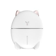 Umidificatore portatile a forma di gattini, mini USB, silenzioso, per casa, camera da letto, ufficio, scrivania (bianco)