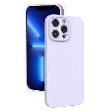 Custodia in silicone liquido con foro sottile per iPhone 13 Pro (viola)