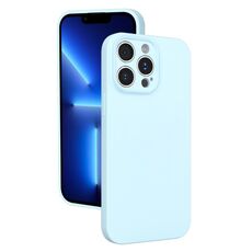 Custodia in silicone liquido con foro sottile per iPhone 13 Pro (blu Sierra)