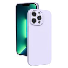 Custodia in silicone liquido con foro sottile per iPhone 13 Pro Max (viola)