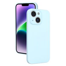 Custodia in silicone liquido con foro sottile per iPhone 14 (blu Sierra)