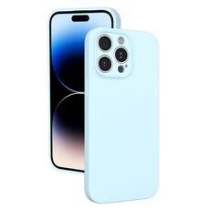 Custodia in silicone liquido con foro sottile per iPhone 14 Pro Max (blu Sierra)