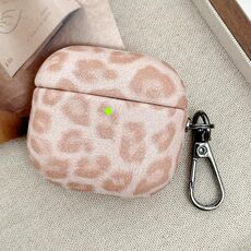 Custodia per auricolari wireless AirPods Pro 2 con texture leopardata (rosa)