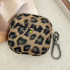 Custodia per auricolari wireless AirPods 3 con texture leopardata (marrone)