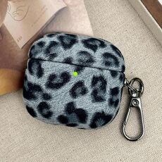 Custodia per auricolari wireless AirPods 3 con texture leopardata (grigio)