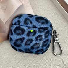 Custodia per auricolari wireless AirPods Pro con texture leopardata (blu)