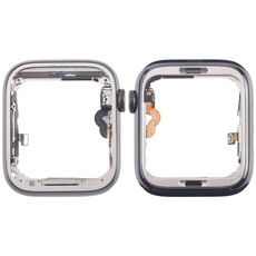 Per Apple Watch Series 4 44mm LTE, lunetta centrale in acciaio grafite con cavo flessibile per asse di rotazione della corona