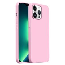 Custodia per iPhone 13 Pro Burom Cloud Sensing in silicone liquido ultrasottile con copertura totale (pesca)