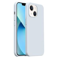 Custodia per iPhone 13 Burom Cloud Sensing in silicone liquido ultrasottile con copertura totale (blu ghiacciaio)