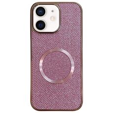 Custodia per iPhone 11 in PC galvanico con glitter e MagSafe (rosa)