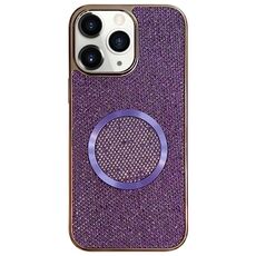 Custodia per iPhone 11 Pro in PC galvanico con glitter e MagSafe (viola)