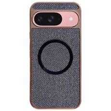 Custodia per telefono MagSafe con rivestimento galvanico in PC glitterato per Google Pixel 9/9 Pro (nero)