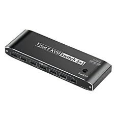 K8 con porta Ethernet RJ45, switch KVM 2 in 1 out di tipo C, docking station con 7 porte USB 2.0