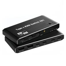 K7 con 3 porte USB 2.0, switcher KVM di tipo C, HD/DP 8K a 60 Hz, ricarica PD da 100 W