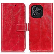 Custodia a libro in pelle con texture Crazy Horse per Honor 400 Lite (rossa)