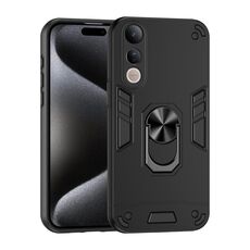 Custodia antiurto in metallo con anello per telefono vivo V50 Lite 5G (nera)