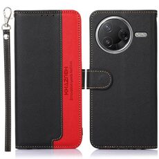 Custodia per telefono in pelle con texture Litchi KHAZNEH con protezione RFID per Redmi K80 / K80 Pro (nera)