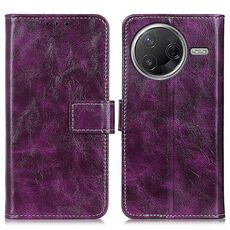 Custodia per telefono in pelle con texture Crazy Horse per Redmi K80 / K80 Pro (viola)