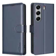 Custodia in pelle antifurto con texture Litchi RFID per Tecno Camon 40 Pro 5G (blu)