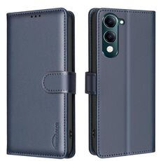 Custodia antifurto in pelle con texture Litchi per vivo Y29S 5G (blu)