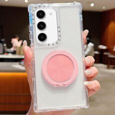 Custodia trasparente con supporto MagSafe Dreamland per Samsung Galaxy S21 5G (rosa)