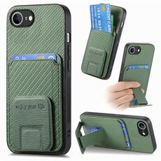 Custodia pieghevole in fibra di carbonio per iPhone 16e (verde)
