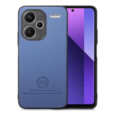 Custodia in similpelle con retro in tessuto twill per Redmi Note 13 Pro+ (blu)