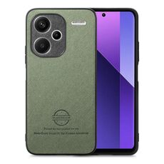 Custodia in similpelle con retro in tessuto twill per Redmi Note 13 Pro+ (verde)