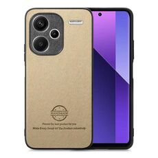 Custodia in similpelle con retro in tessuto twill per Redmi Note 13 Pro+ (cachi)