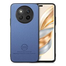 Custodia in similpelle con retro in tessuto twill per Honor X60 (blu)